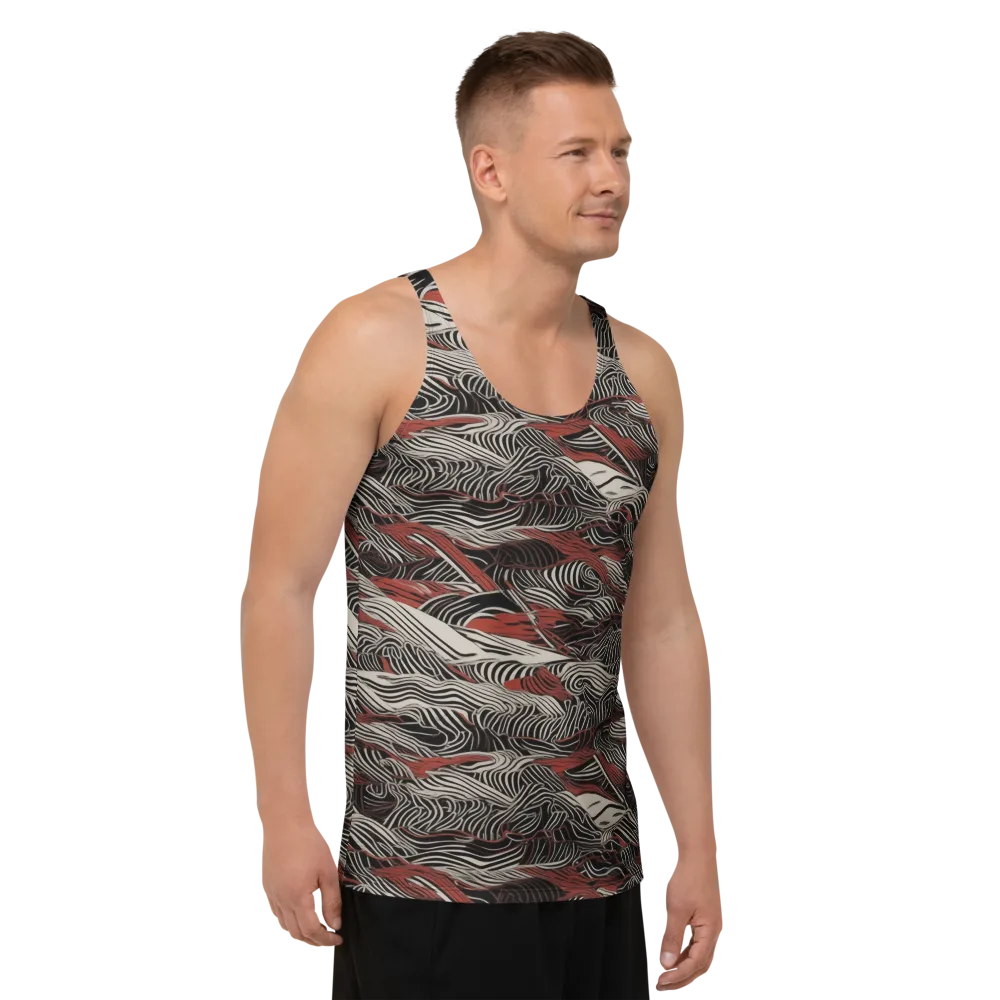 Zebra Riptide on Men's Tank Top — Right Front