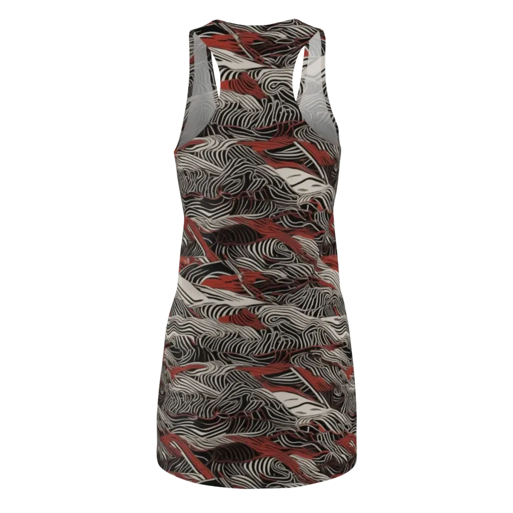 Zebra Riptide on Racerback Dress — Back