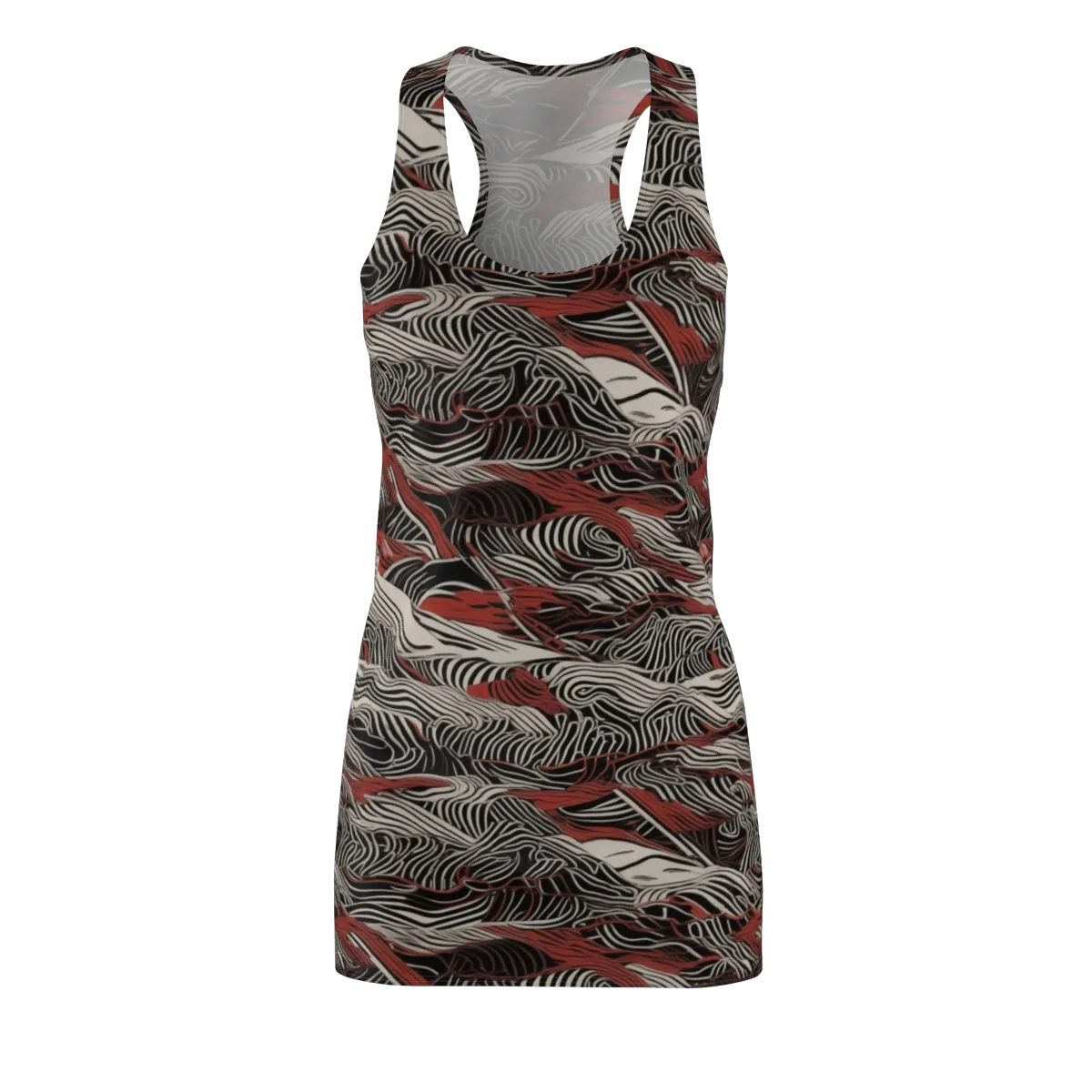 Zebra Riptide on Racerback Dress — Front