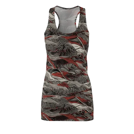 Zebra Riptide on a Racerback Dress