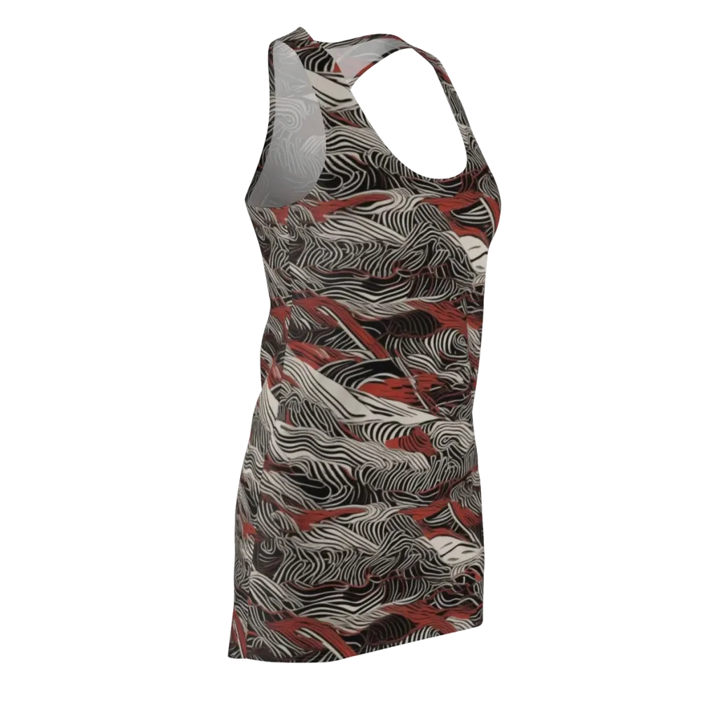Zebra Riptide on Racerback Dress — Front Side