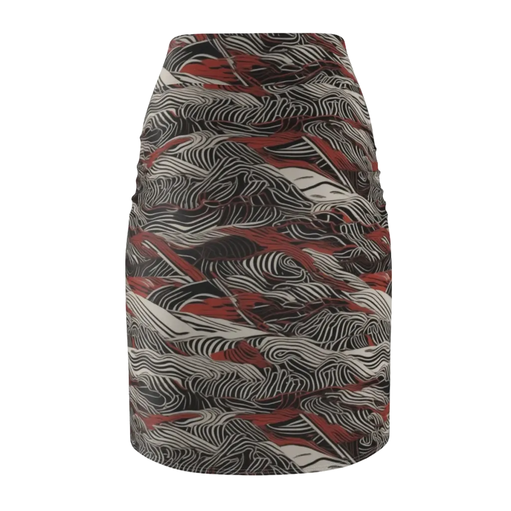 Zebra Riptide on Pencil Skirt — Back