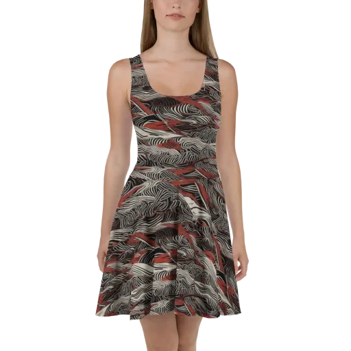 Zebra Riptide on a Skater Dress