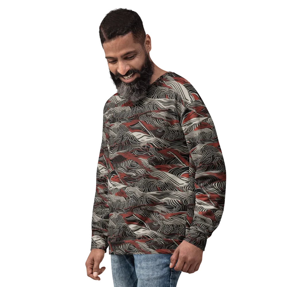 Zebra Riptide on Sweatshirt — Left Front