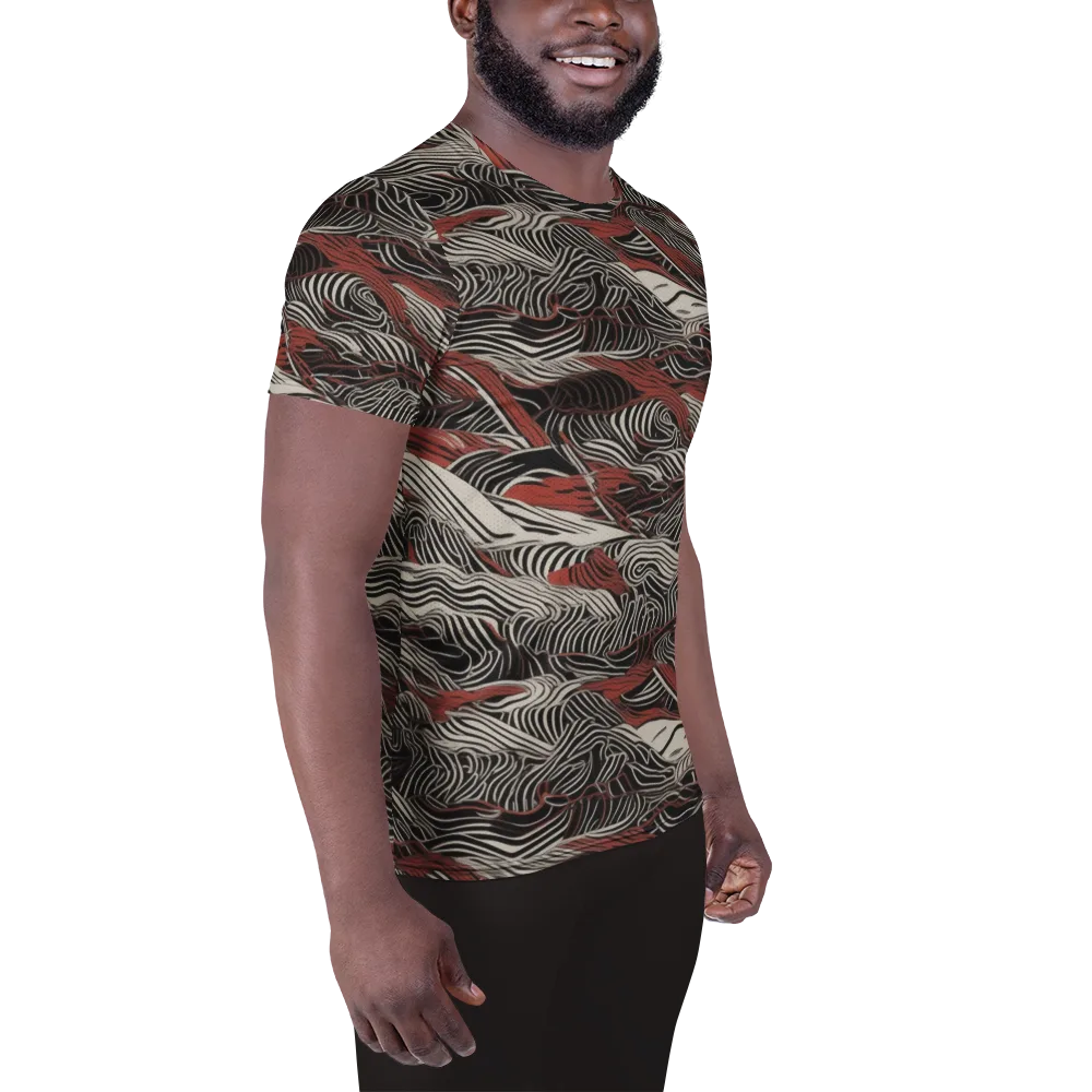 Zebra Riptide on Men's Athletic T-Shirt — Right