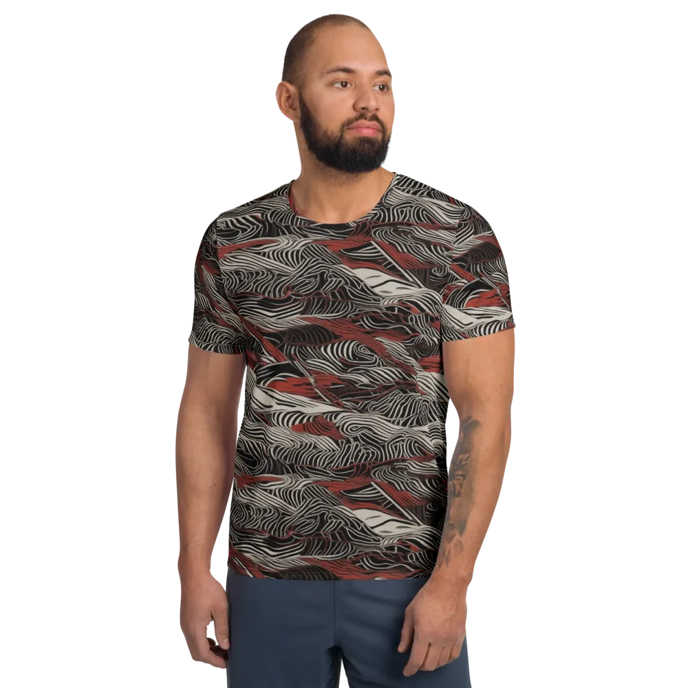 Zebra Riptide on Men's Athletic T-Shirt — Front