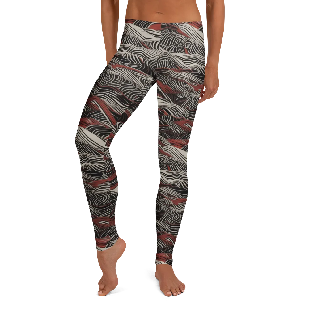 Zebra Riptide on Leggings — Front