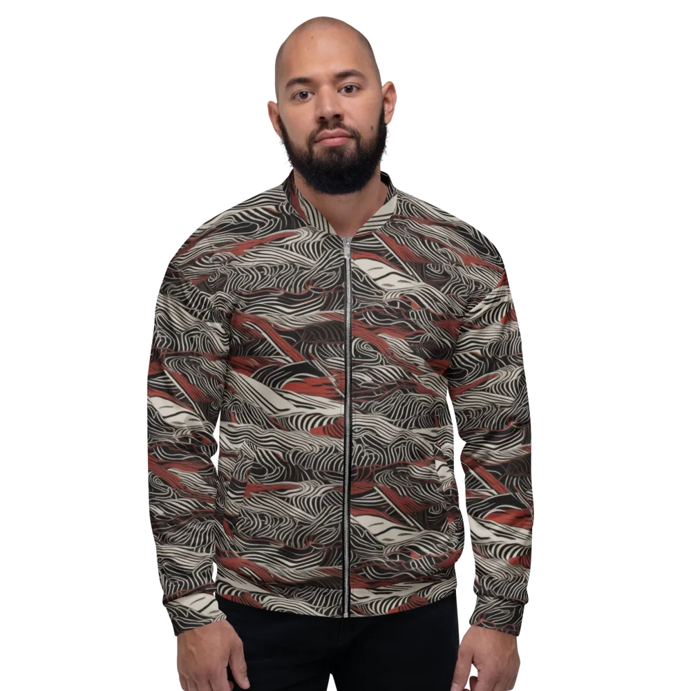 Zebra Riptide on Bomber Jacket — Front