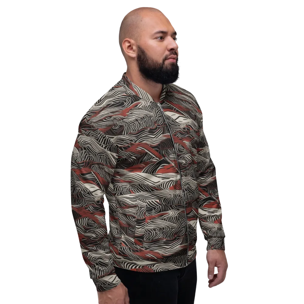 Zebra Riptide on Bomber Jacket — Right