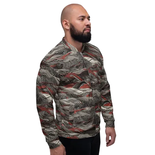 Zebra Riptide on a Bomber Jacket