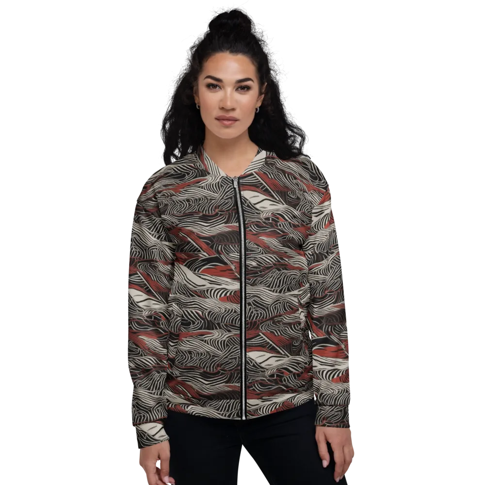 Zebra Riptide on Bomber Jacket — Front