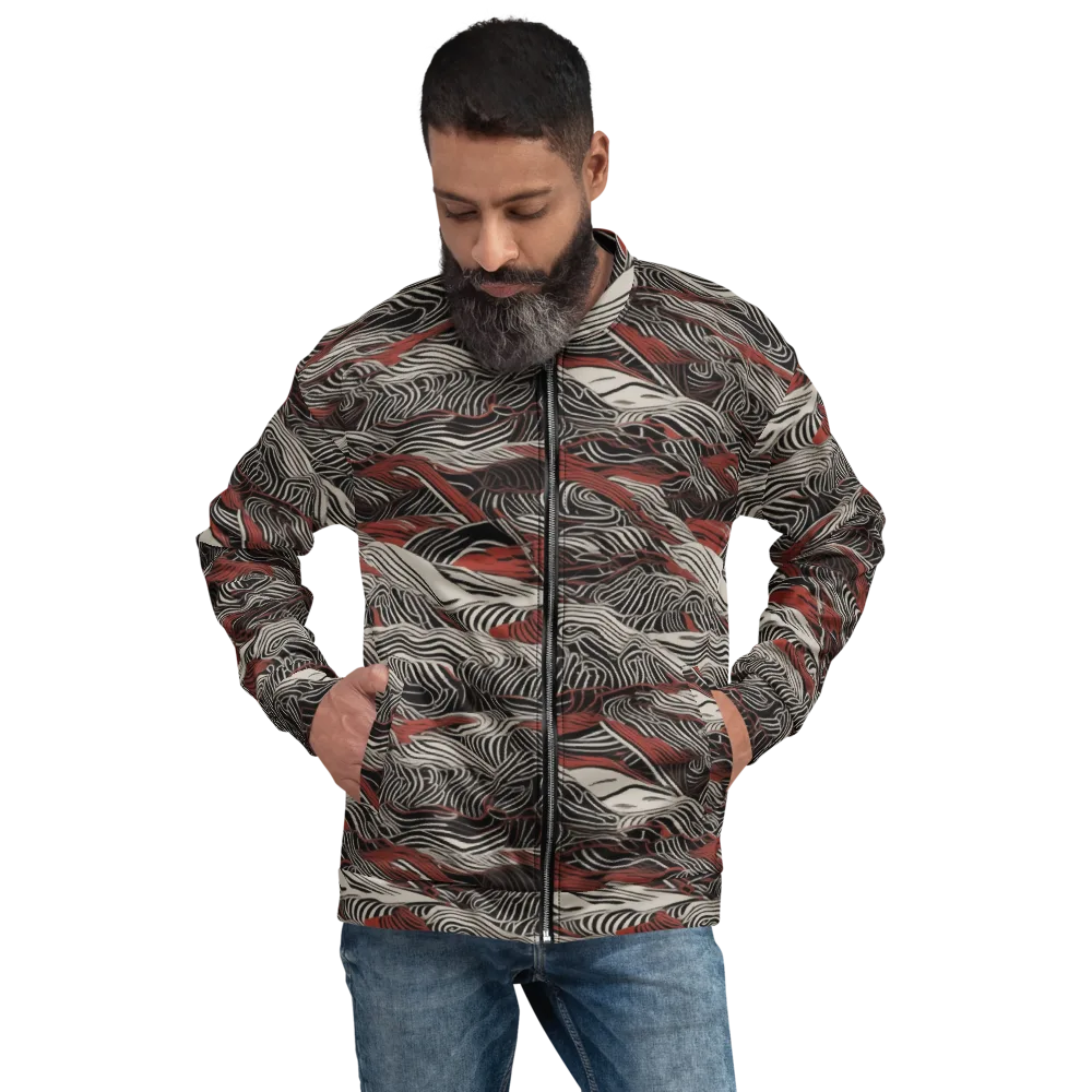 Zebra Riptide on Bomber Jacket — Front