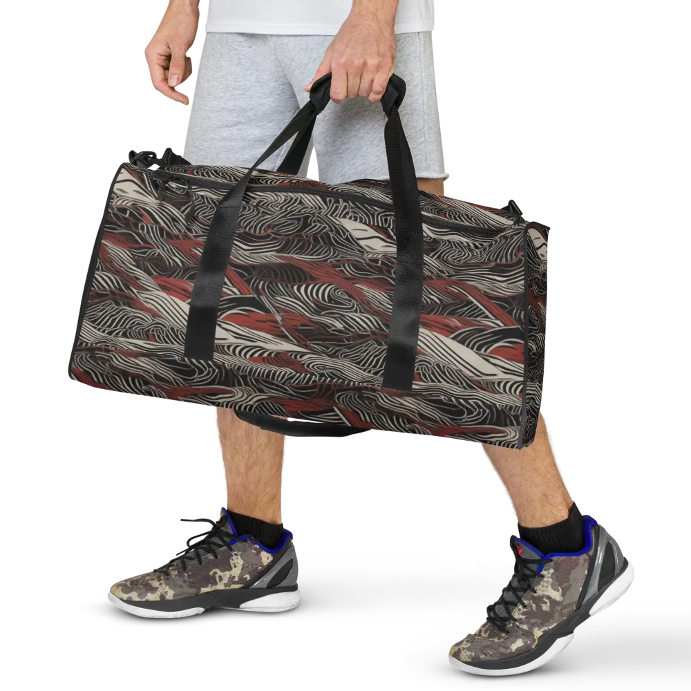 Zebra Riptide on Duffle Bag — Front