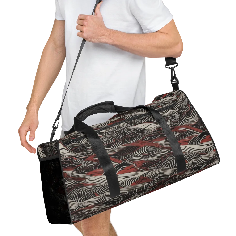 Zebra Riptide on Duffle Bag — Right Front