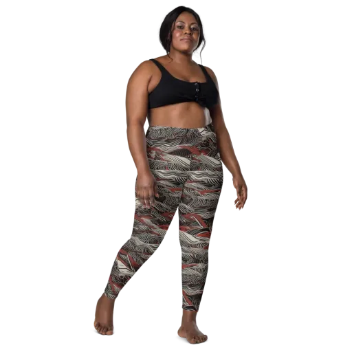Zebra Riptide on a Leggings with Pockets