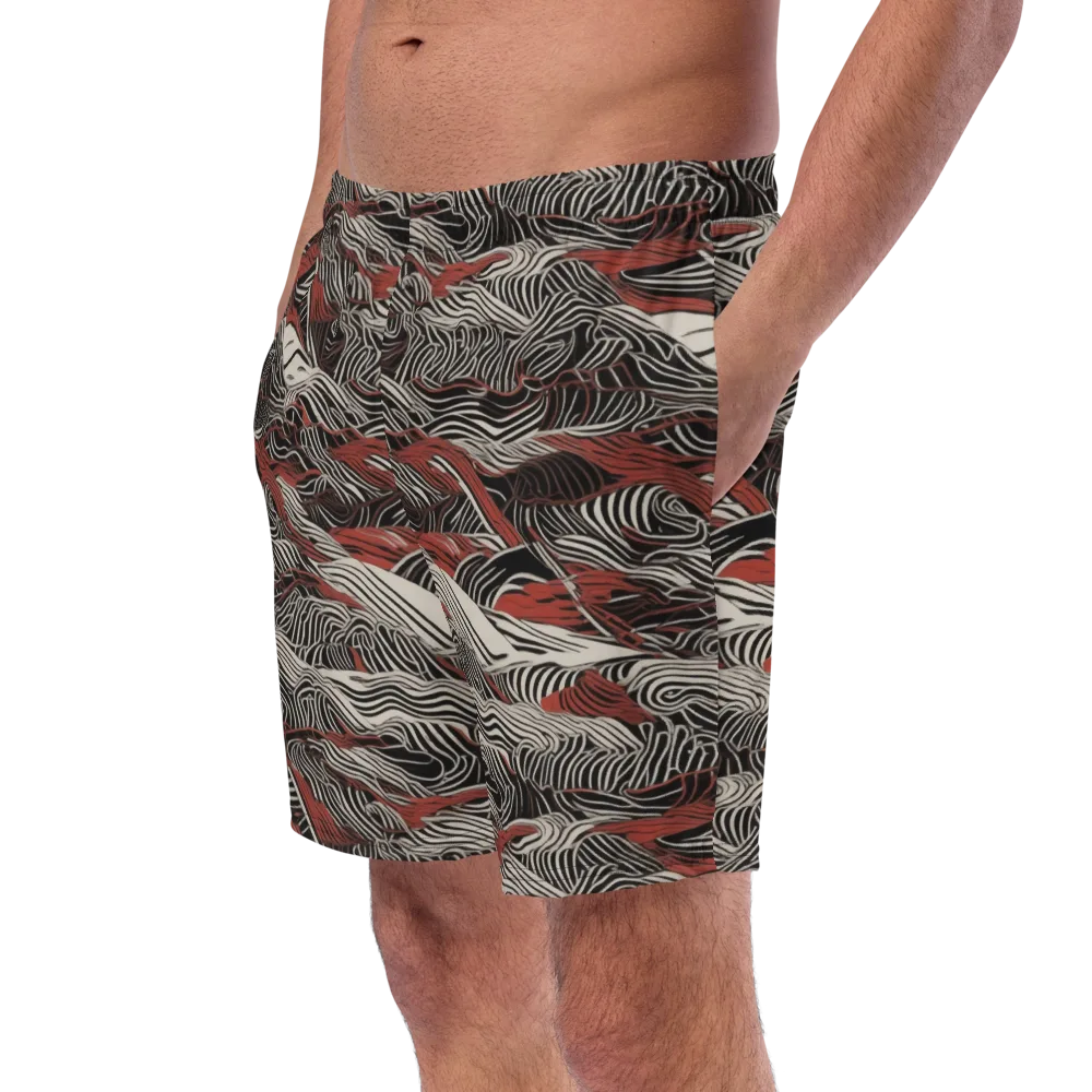 Zebra Riptide on Swim Trunks — Left Front