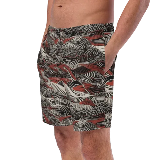 Zebra Riptide on a Swim Trunks