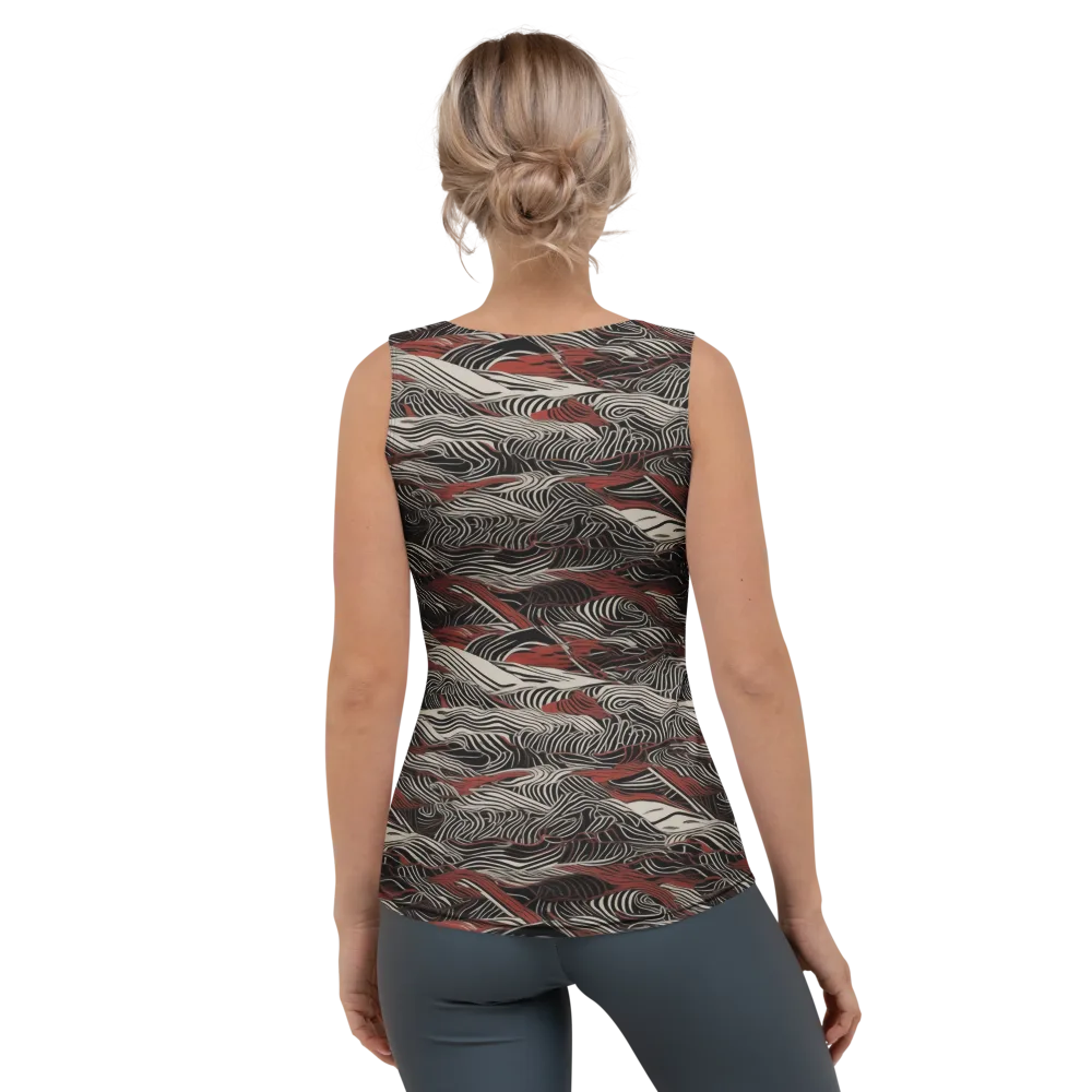 Zebra Riptide on Women's Tank Top — Back