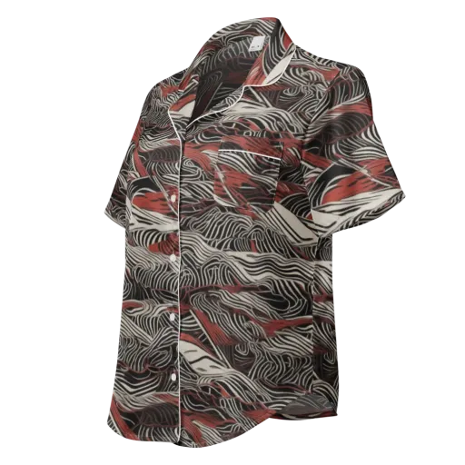 Zebra Riptide on a Women's Short Sleeve Pajama Top