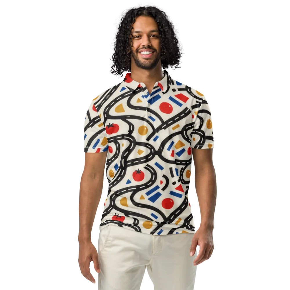 Traffic Jam on Men's Slim Fit Polo Shirt — Front