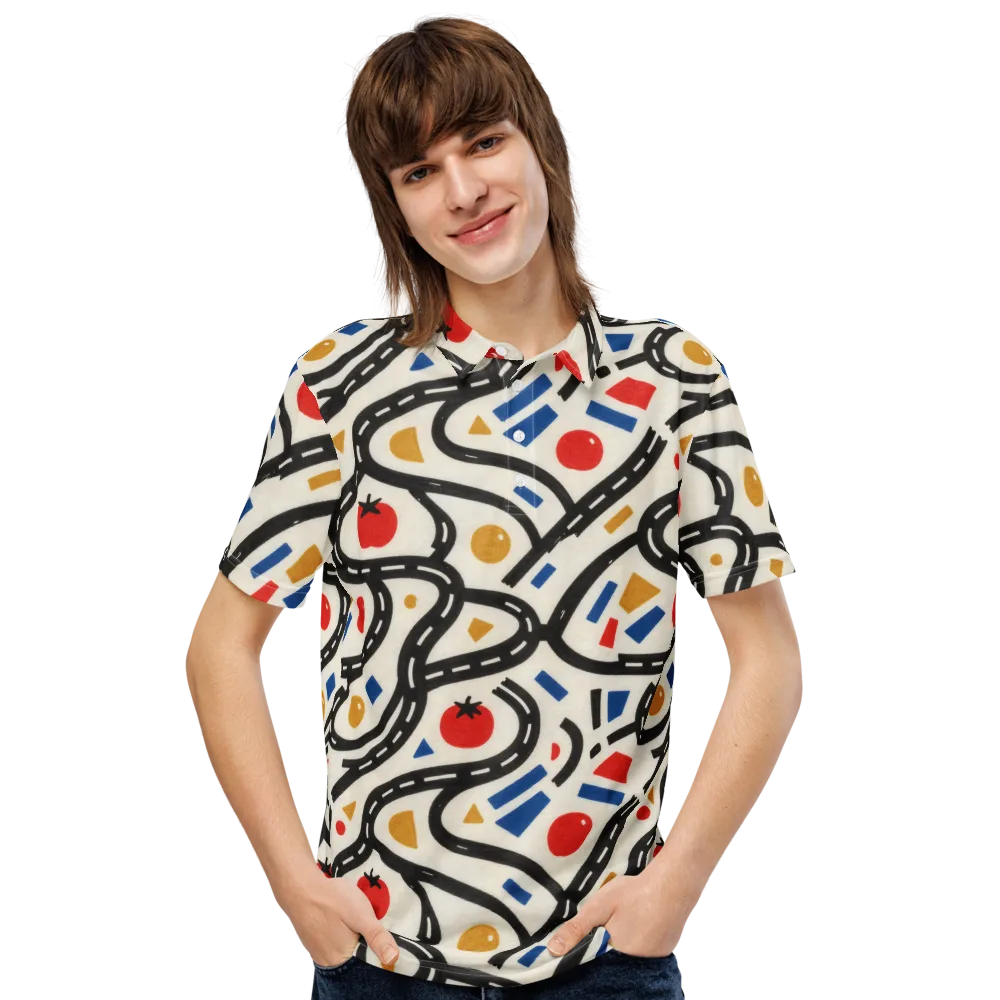 Traffic Jam on Men's Slim Fit Polo Shirt — Front