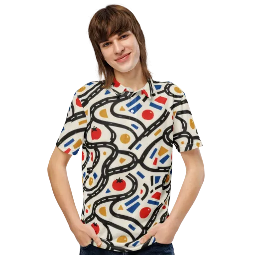 Traffic Jam on a Men's Slim Fit Polo Shirt