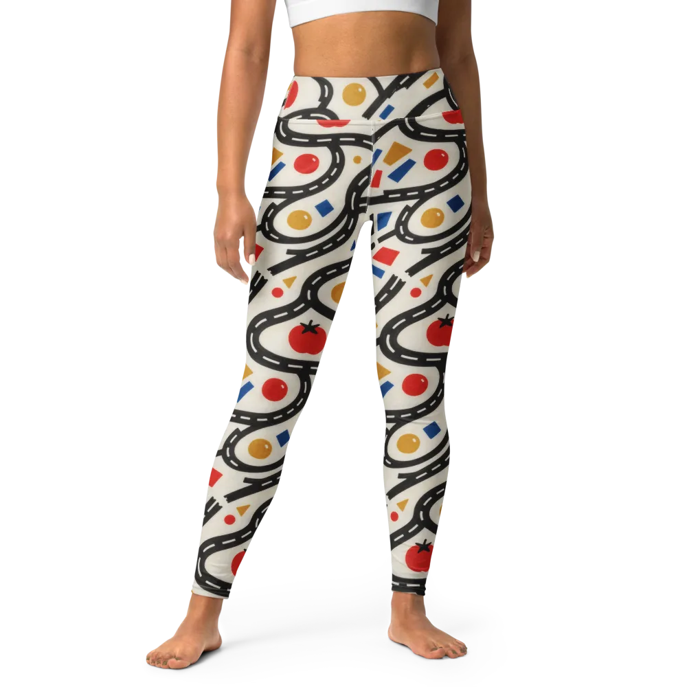 Traffic Jam on Yoga Leggings — Front