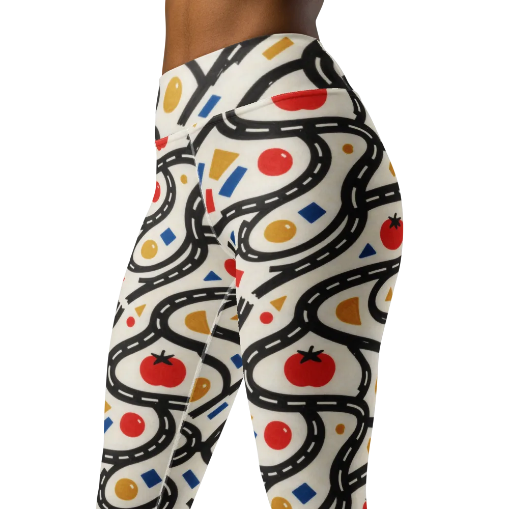 Traffic Jam on Yoga Leggings — Left Front