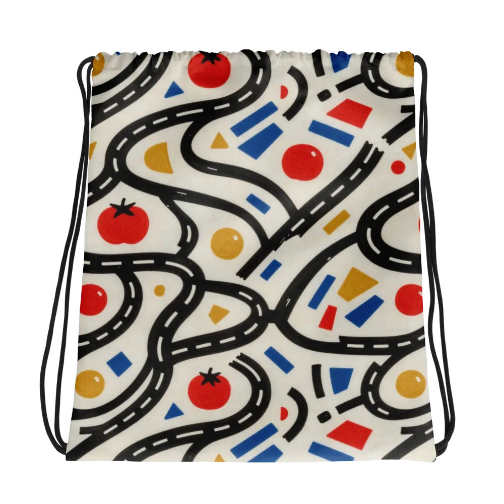 Traffic Jam on Drawstring Bag — Photo