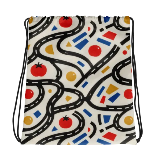 Traffic Jam on a Drawstring Bag