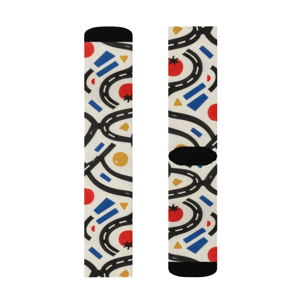 Traffic Jam on Socks — Right Sock