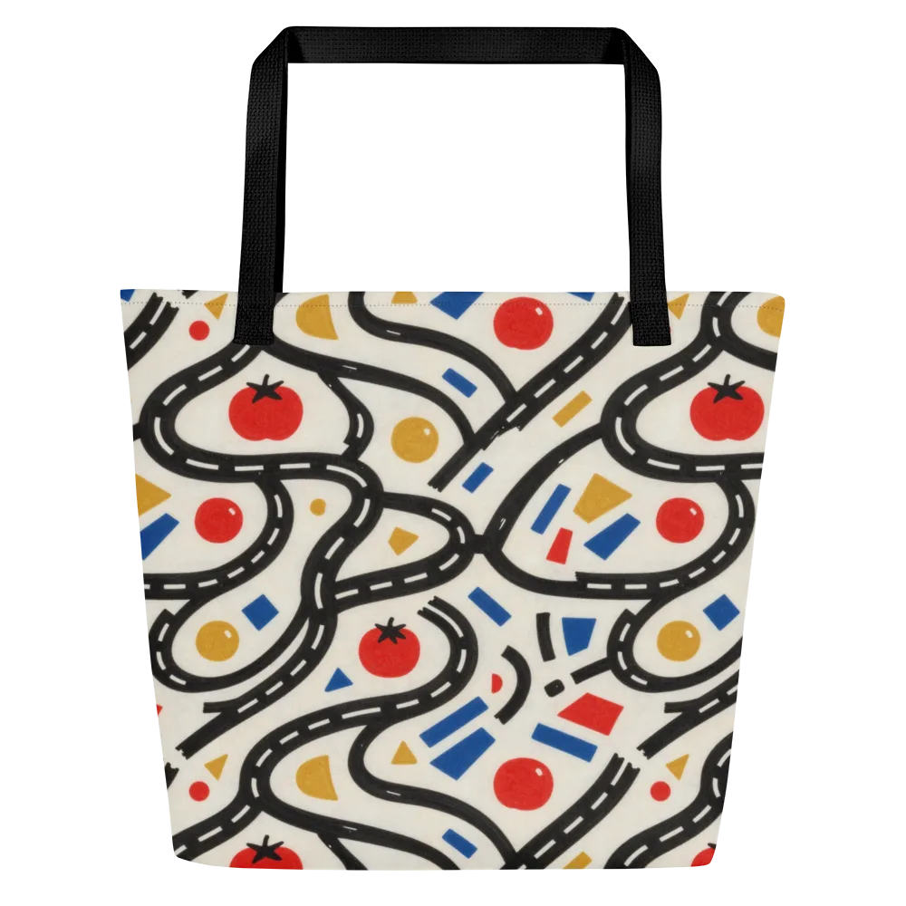 Traffic Jam on Large Tote Bag W/ Pocket — Front