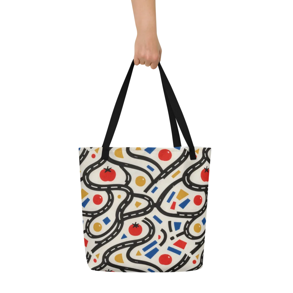 Traffic Jam on Large Tote Bag W/ Pocket — Front