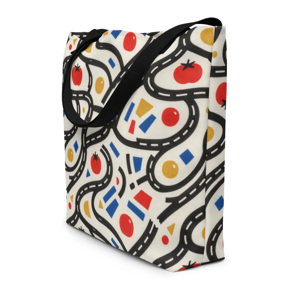 Traffic Jam on Large Tote Bag W/ Pocket — Front