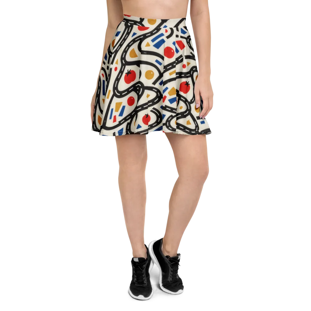 Traffic Jam on Skater Skirt — Front