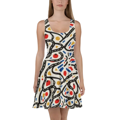 Traffic Jam on a Skater Dress