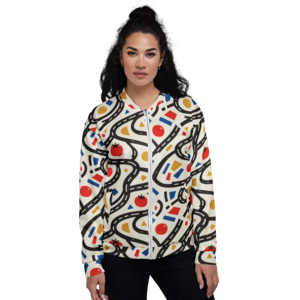 Traffic Jam on Bomber Jacket — Front