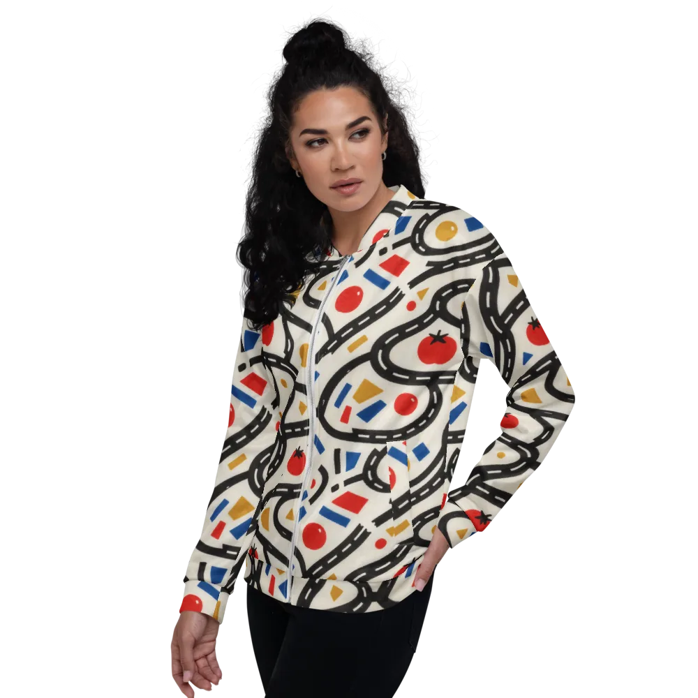 Traffic Jam on Bomber Jacket — Left
