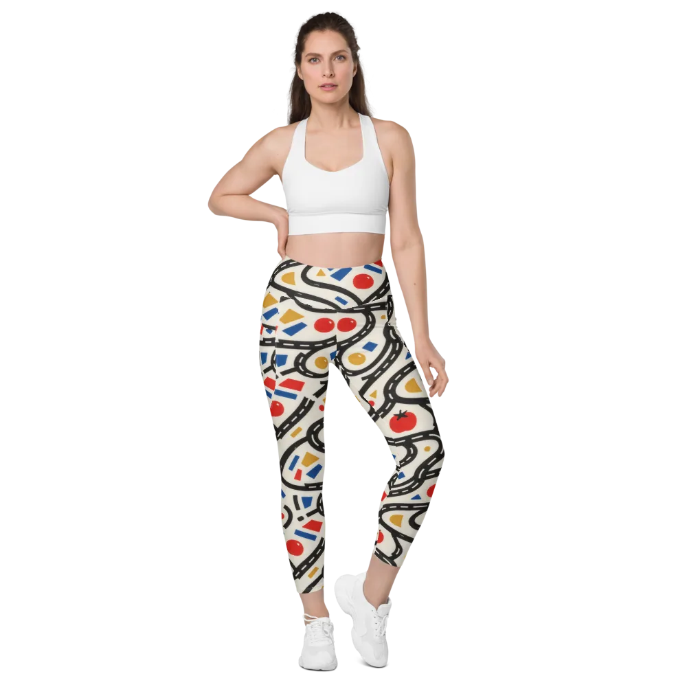 Traffic Jam on Leggings with Pockets — Front