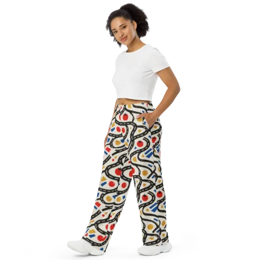 Traffic Jam on a Wide-Leg Pants