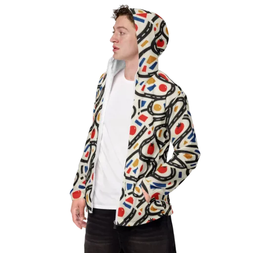 Traffic Jam on a Men's Windbreaker