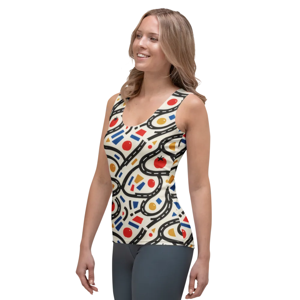 Traffic Jam on Women's Tank Top — Left Front