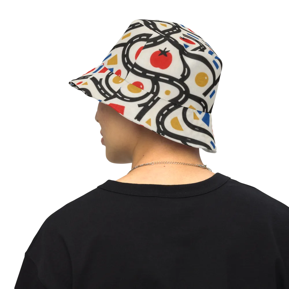 Traffic Jam on Reversible Bucket Hat — Back Inside