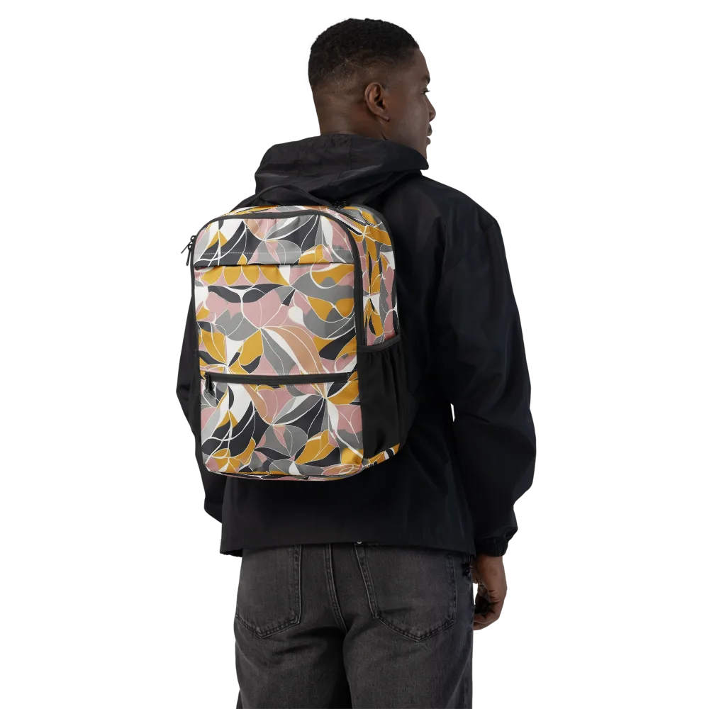 Ochre Petal Circuit on Utility Backpack — Back