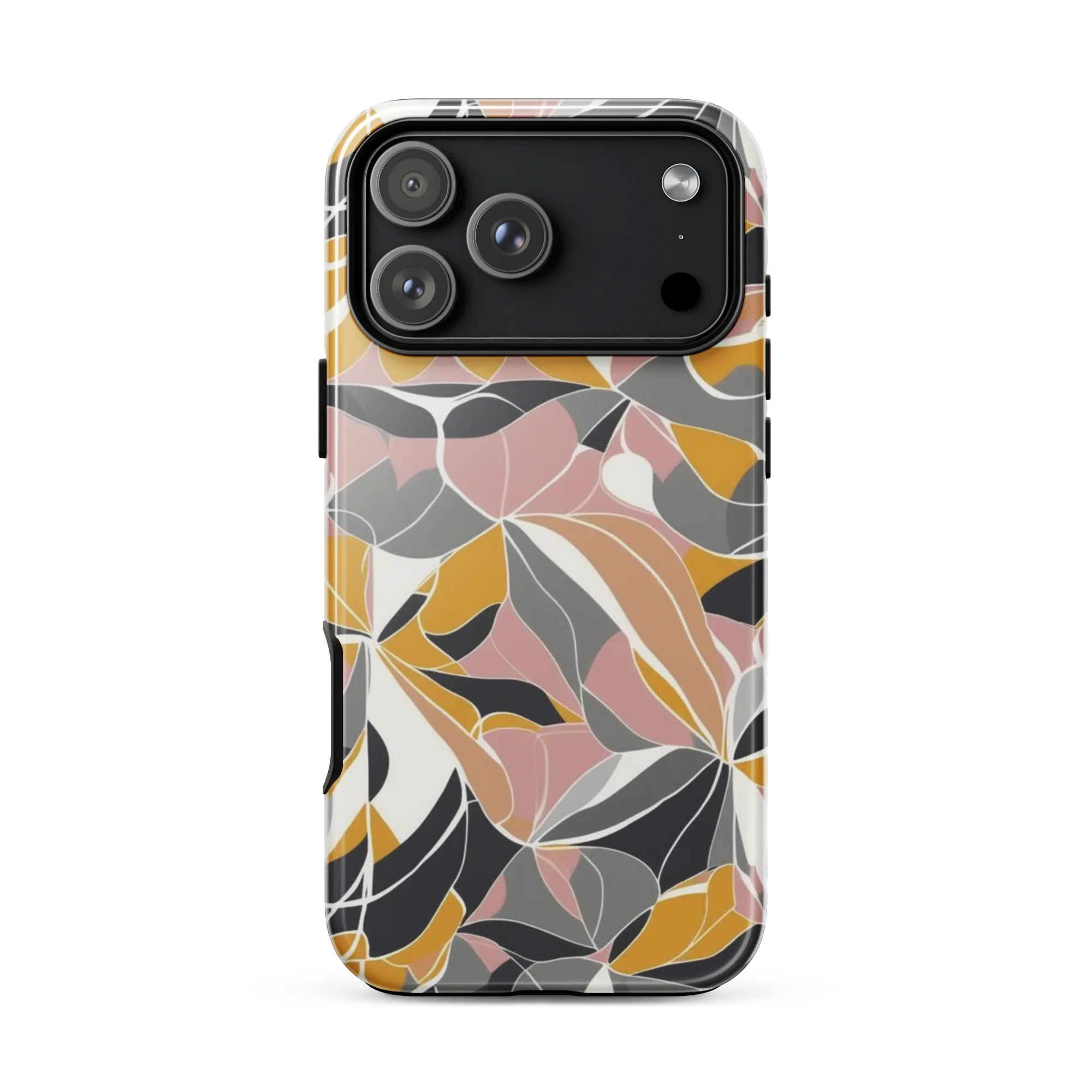 Ochre Petal Circuit on Tough Case for iPhone® — Front