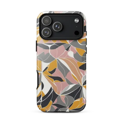 Ochre Petal Circuit on a Tough Case for iPhone®