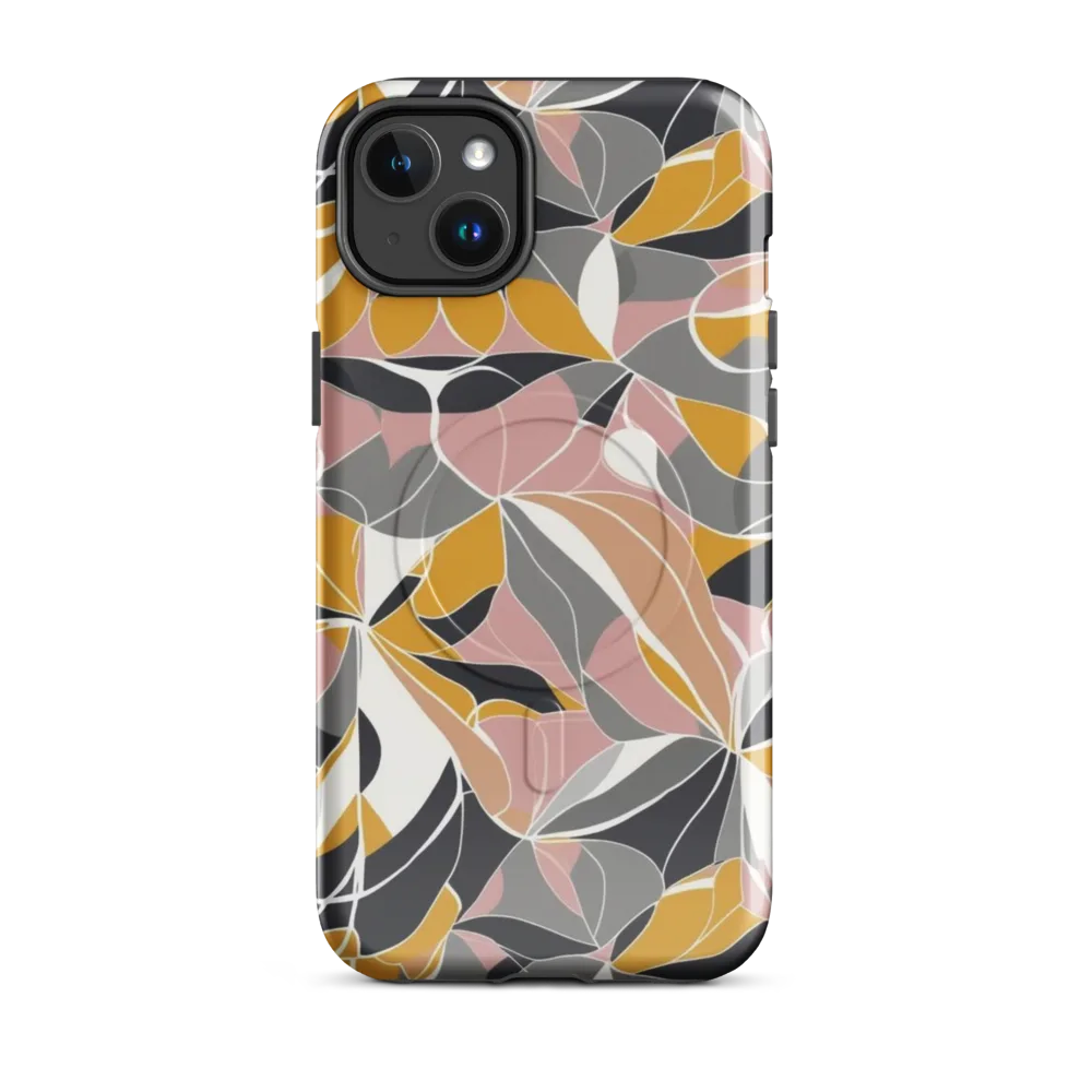 Ochre Petal Circuit on MagSafe Tough Case for iPhone® — Front
