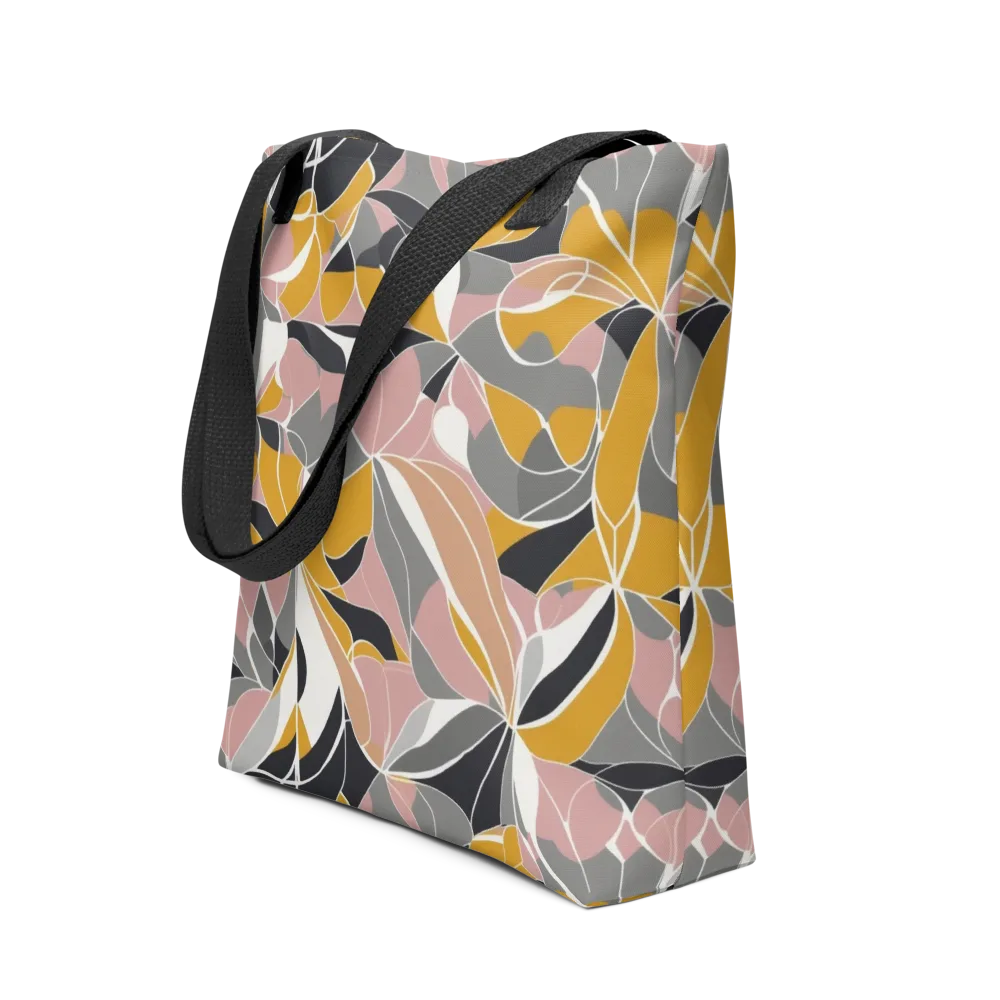 Ochre Petal Circuit on Tote Bag — Front