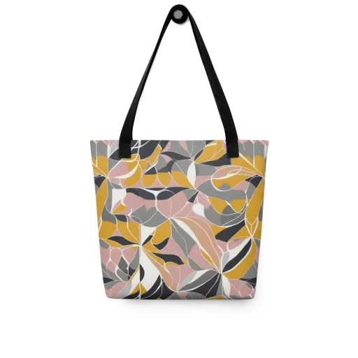 Ochre Petal Circuit on a Tote Bag