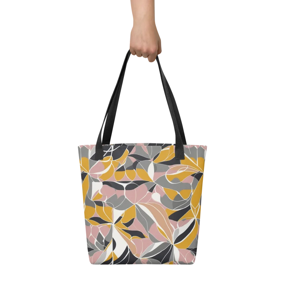 Ochre Petal Circuit on Tote Bag — Front